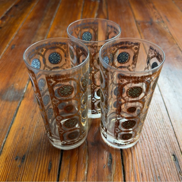 Vintage Culver Ltd. high ball glasses set of 3 signed - Picture 2 of 13